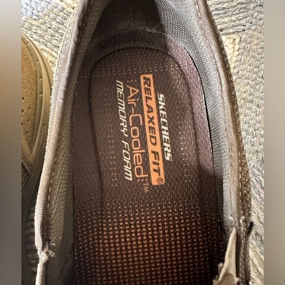 Skechers Relaxed Fit Corven Horst Canvas Slip On Loafers  Brown Mens Sz 11 - Picture 4 of 9